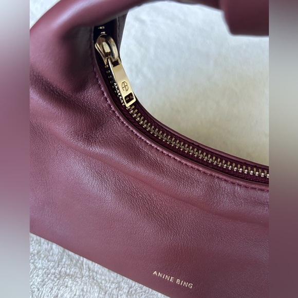 ANINE BING Mini Grace Bag - Burgundy/Dark Cherry - GUC - Picture 10 of 13